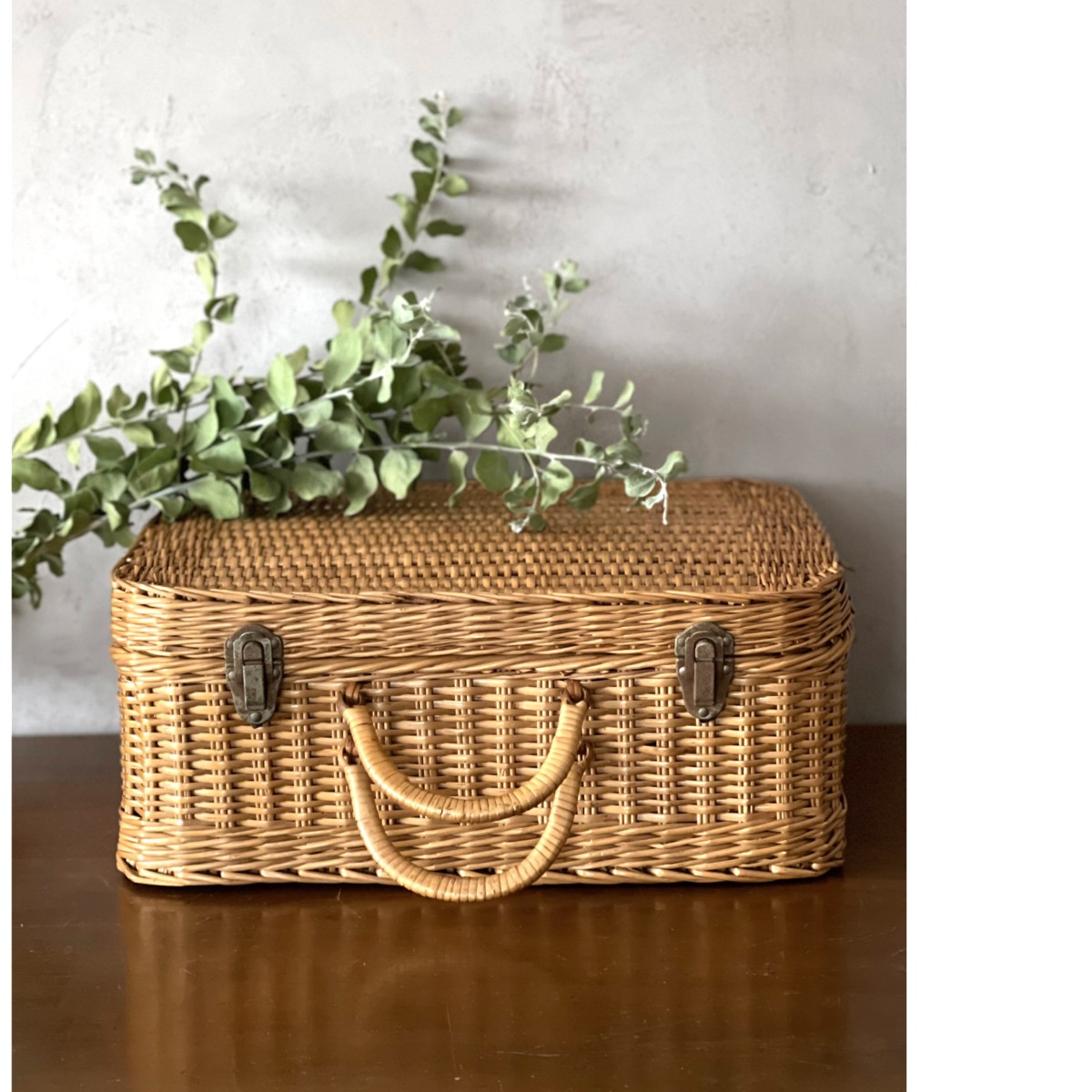 sycamore藤のバスケット 品番WF621-NA 布付き籐かごバスケット ピクニックバスケット